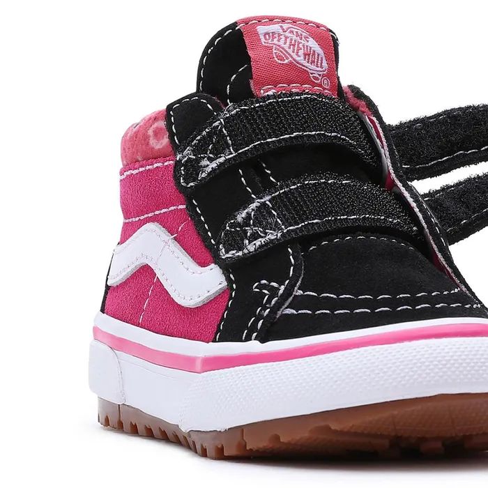 Vans View All Kids Toddler Paisley Sk8Mid Reissue MTE1 Hook And Loop Shoes 14 Years Black Pink