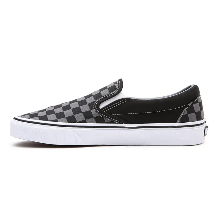 Vans View All Men Checkerboard Classic SlipOn Shoes Black Grey