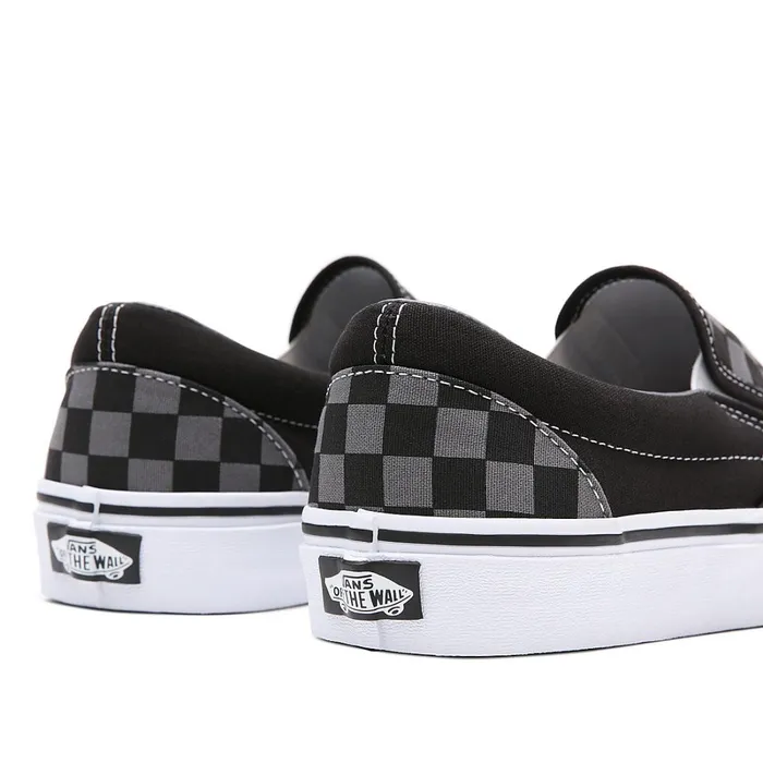 Vans View All Men Checkerboard Classic SlipOn Shoes Black Grey