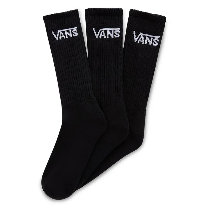 Vans View All Men Classic Crew Socks 3 Pairs Black