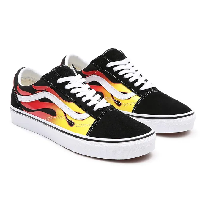 Vans View All Men Flame Old Skool Shoes Black