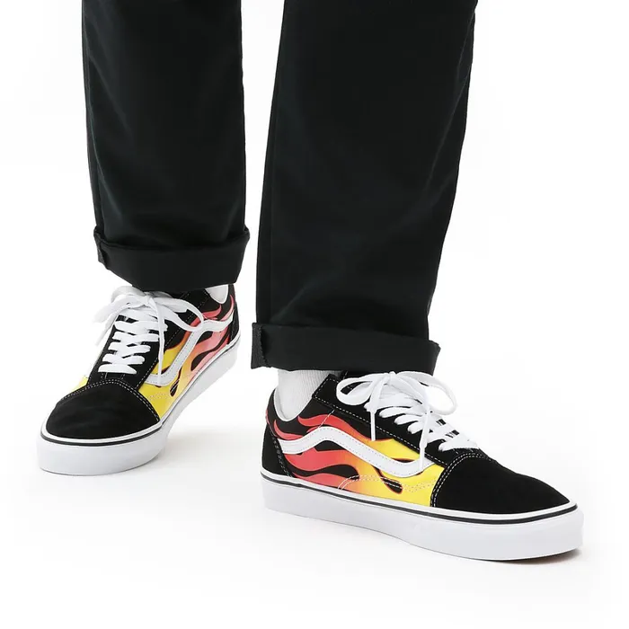 Vans View All Men Flame Old Skool Shoes Black