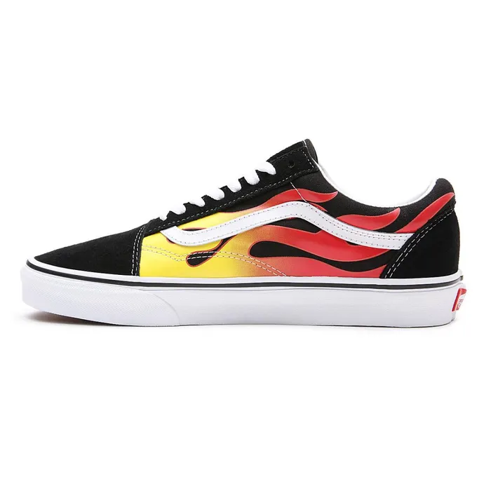 Vans View All Men Flame Old Skool Shoes Black