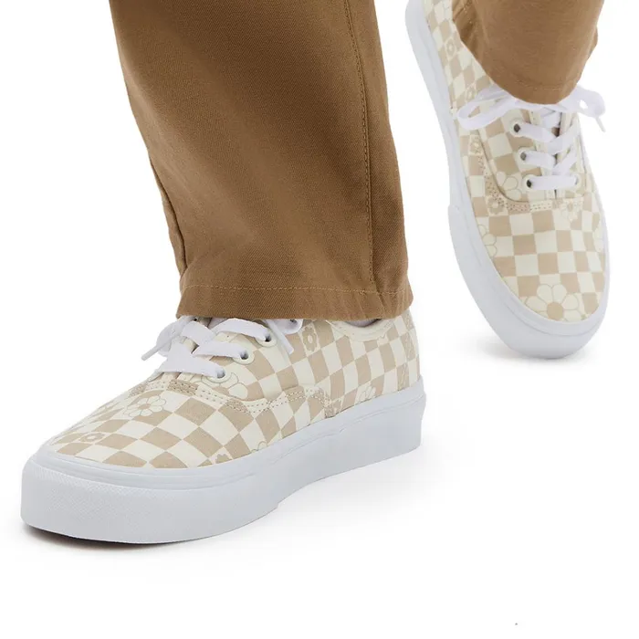 Vans View All Men Floral Check Authentic Shoes White