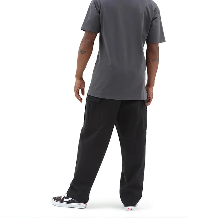 Vans View All Men Range Cargo Baggy Tapered Elastic Trousers Black