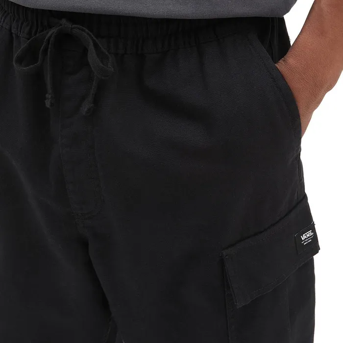 Vans View All Men Range Cargo Baggy Tapered Elastic Trousers Black