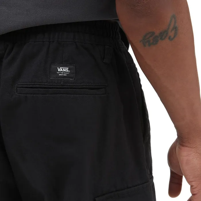Vans View All Men Range Cargo Baggy Tapered Elastic Trousers Black