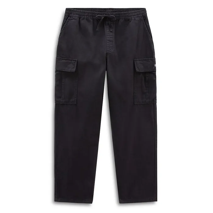 Vans View All Men Range Cargo Baggy Tapered Elastic Trousers Black