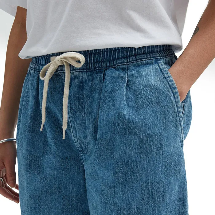 Vans View All Women Mended Check Denim Range Trousers Blue