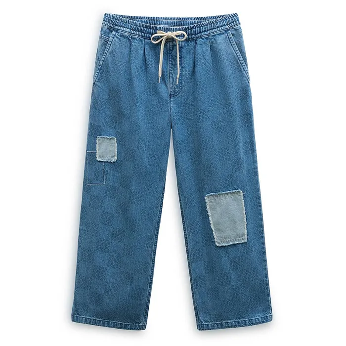 Vans View All Women Mended Check Denim Range Trousers Blue