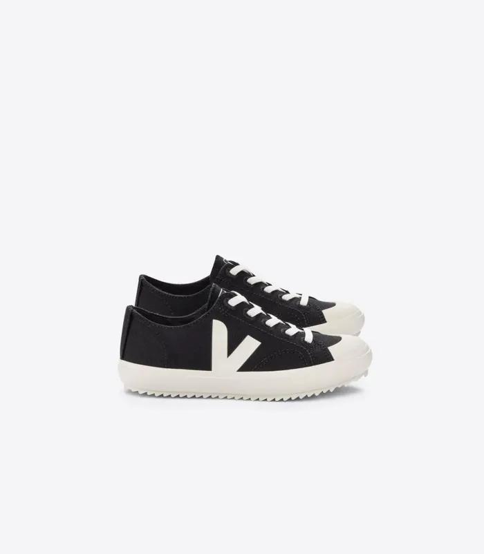 VEJA Ollie and Flip Kids FLIP ELASTIC LACES CANVAS BLACK PIERRE