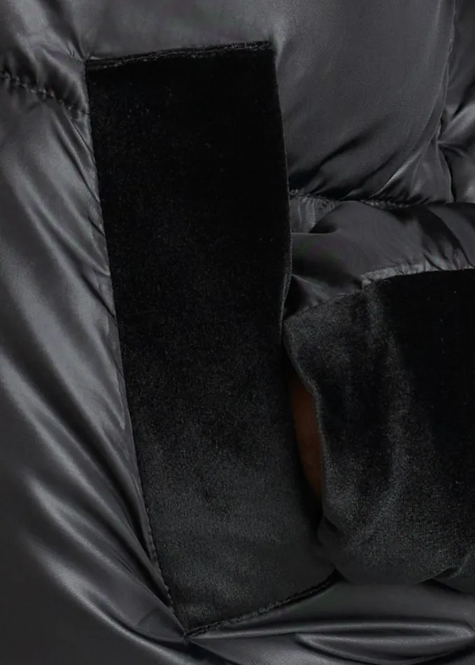 VELVET DETAIL PUFFER JACKET Black Women VENUS Coats