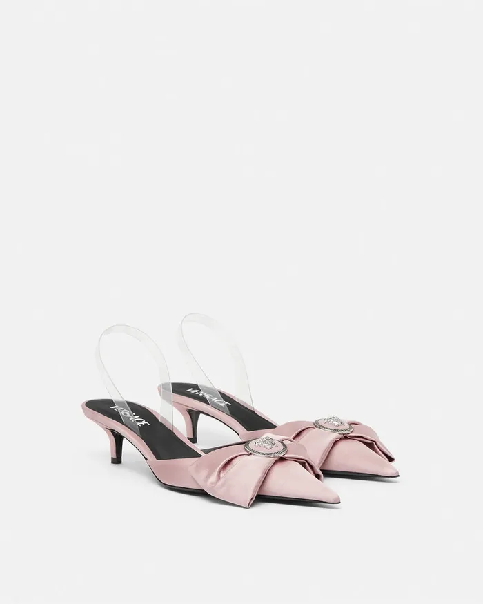 Versace Alia Slingback Pumps 45 Mm Light Pink Women Pumps and Slingbacks