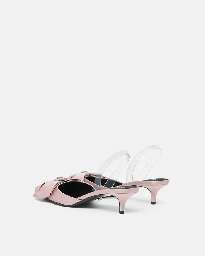 Versace Alia Slingback Pumps 45 Mm Light Pink Women Pumps and Slingbacks