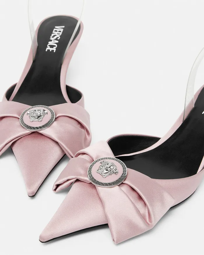 Versace Alia Slingback Pumps 45 Mm Light Pink Women Pumps and Slingbacks