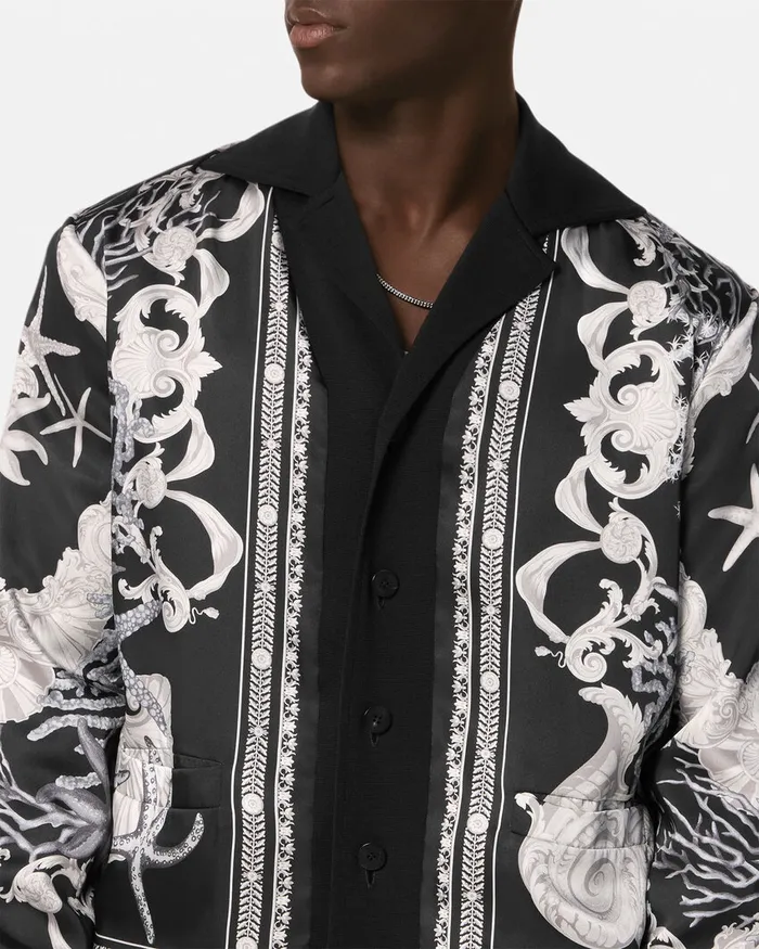 Versace Barocco Sea Reversible Cardigan Black Men Knitwear