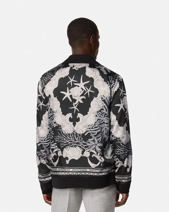 Versace Barocco Sea Reversible Cardigan Black Men Knitwear
