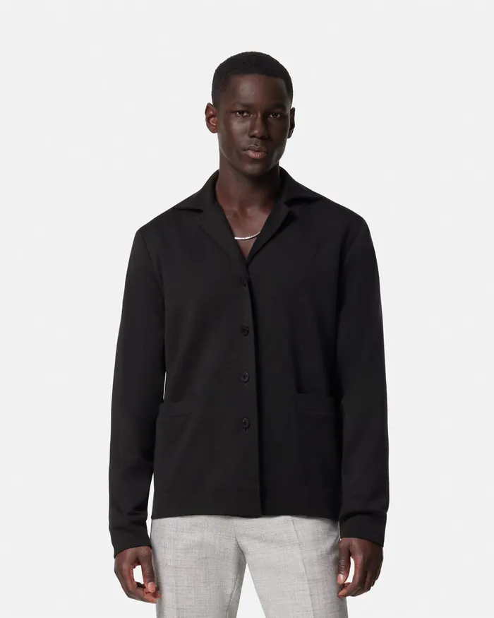 Versace Barocco Sea Reversible Cardigan Black Men Knitwear