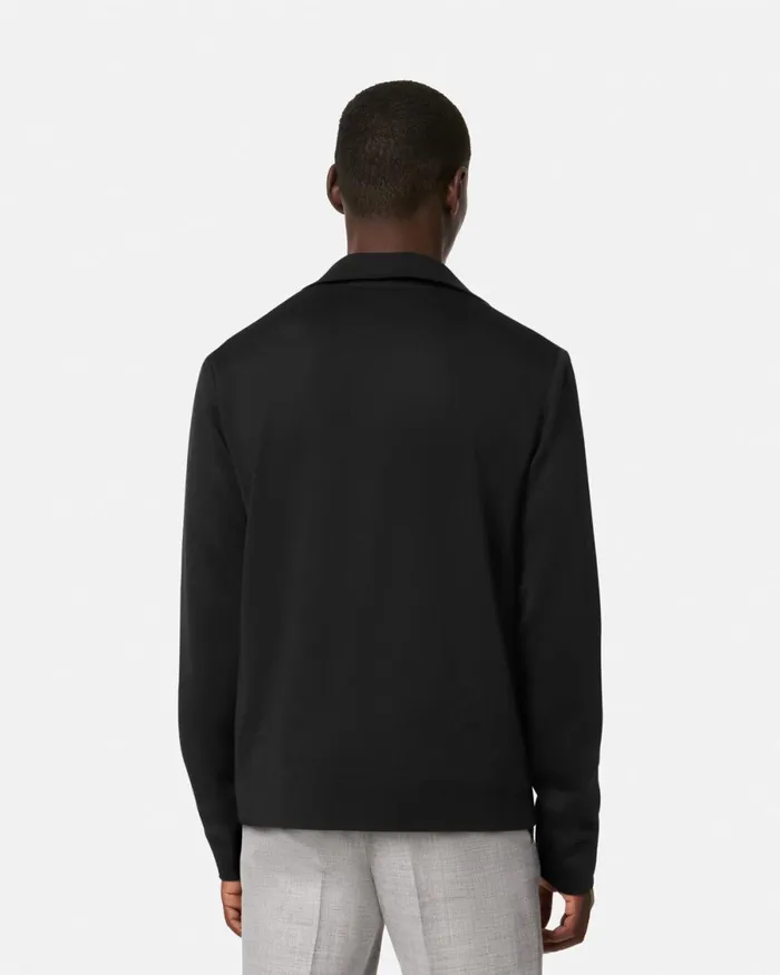 Versace Barocco Sea Reversible Cardigan Black Men Knitwear