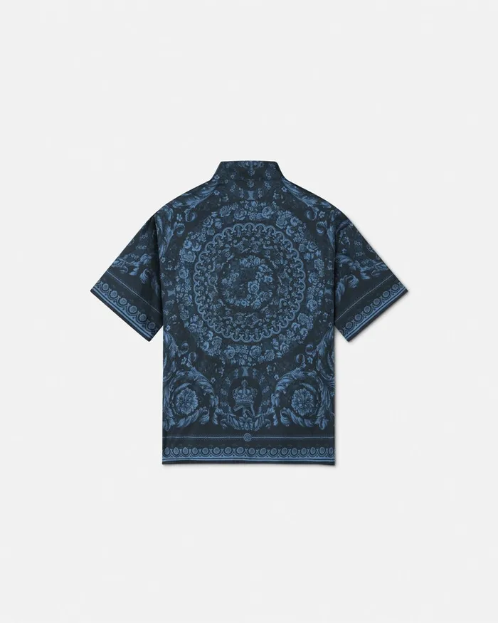 Versace Barocco Silk Shirt Blueprint Kids Shirts