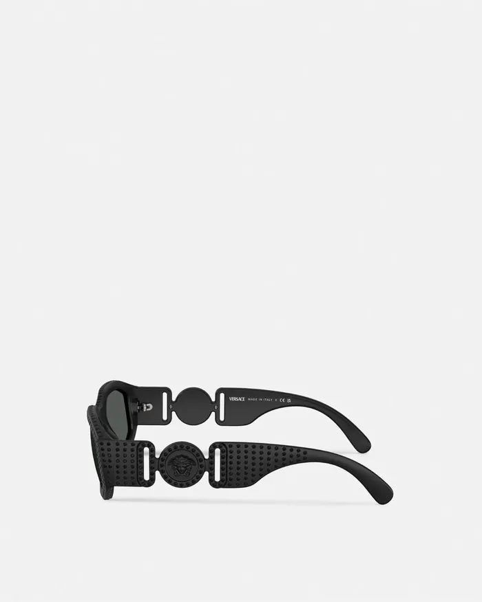 Versace Crystal Medusa Biggie Sunglasses Black WomenMen Sunglasses