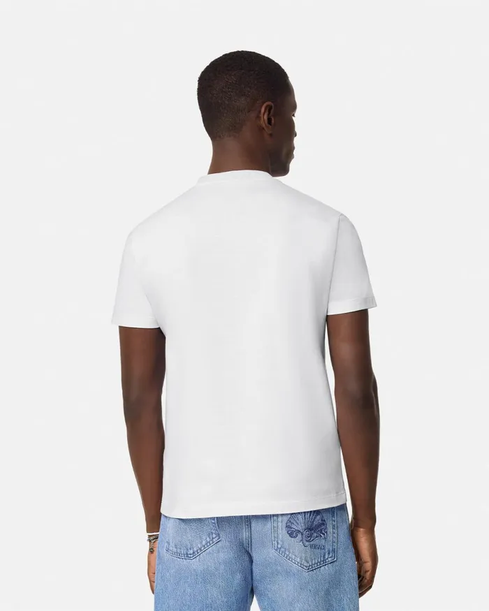 Versace Embroidered 03990s Vintage Logo TShirt White Men TShirts and Polos