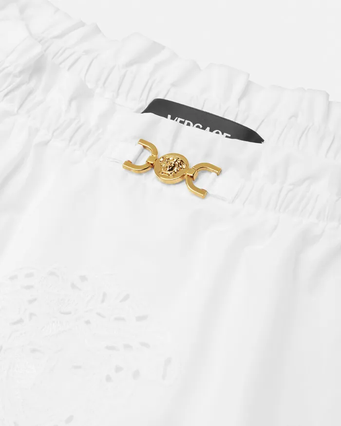 Versace Embroidered Sangallo Baby Shirt White Kids Shirts and Tshirts