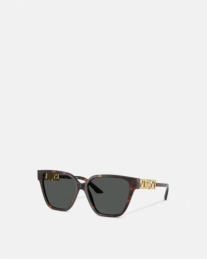 Versace Greca Strass Butterfly Sunglasses Blackgold Women Sunglasses