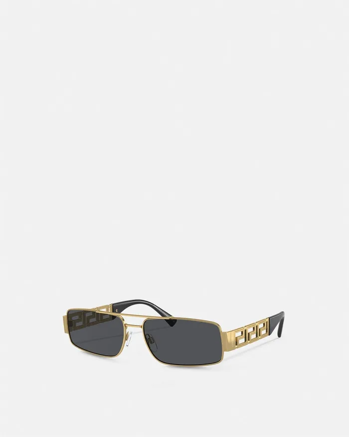Versace Greca Sunglasses Blackgold Men Sunglasses