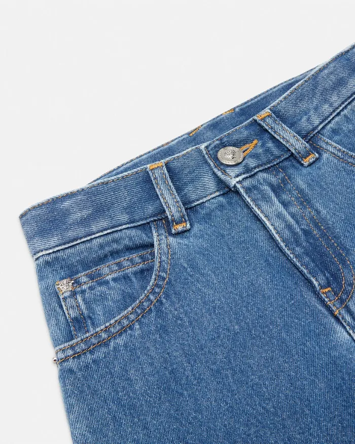 Versace Jeans Blue Kids Pants and Skirts