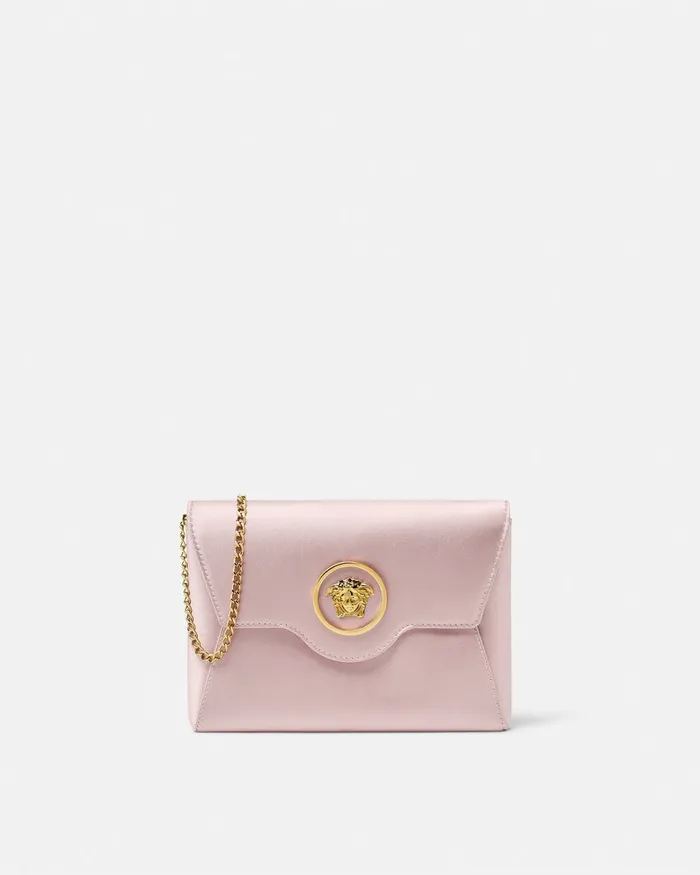 Versace La Medusa Envelope Clutch Light Pink Women Shoulder and Crossbody