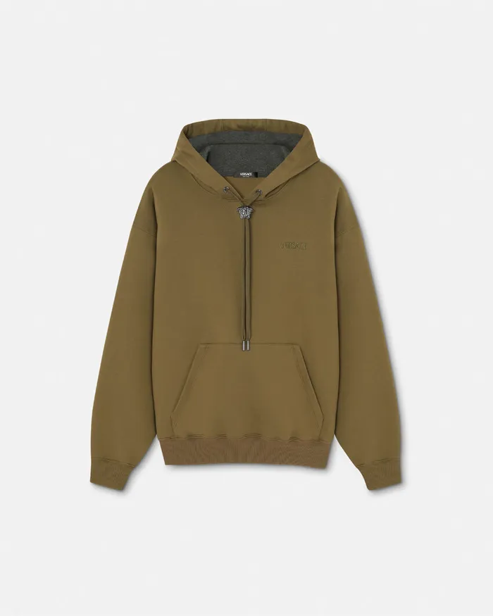 Versace La Medusa Hoodie Green Men Sweatshirts
