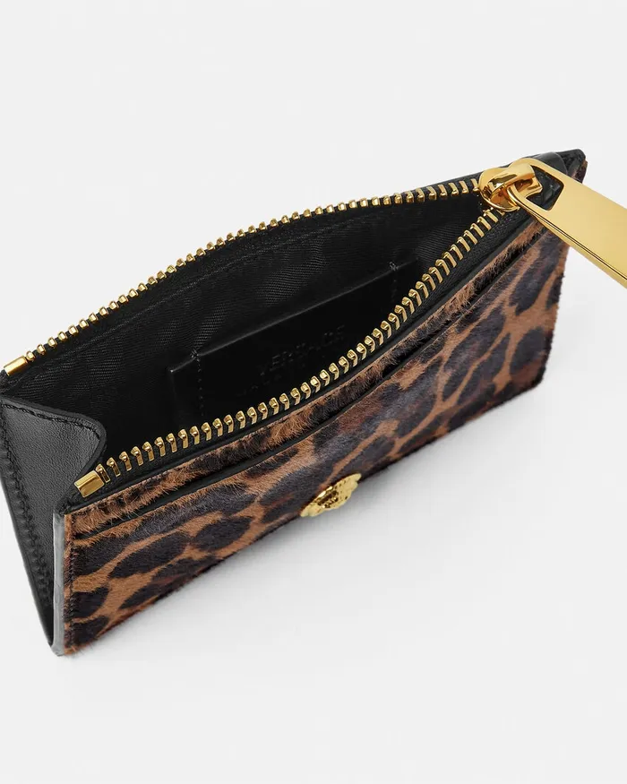 Versace Leopard Medusa Biggie Cardholder Animalier MenWomen Wallets