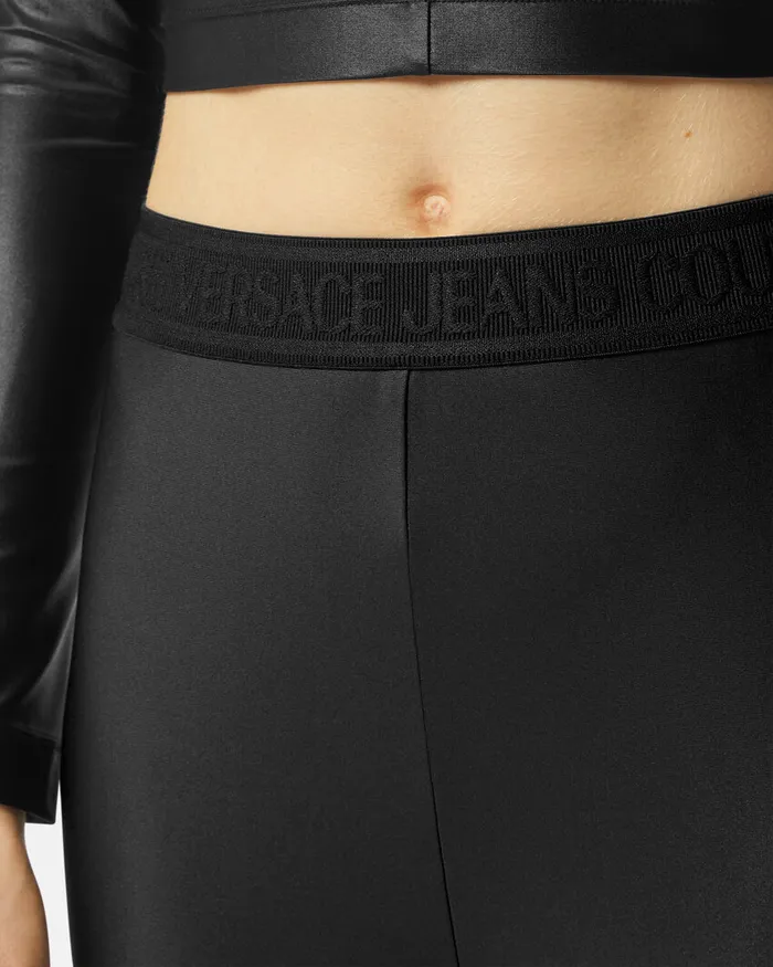 Versace Logo Leggings Blackprint Women Jeans Couture