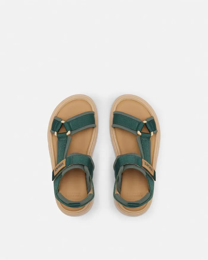 Versace Logo Sandals Green Kids Bags and Accessories