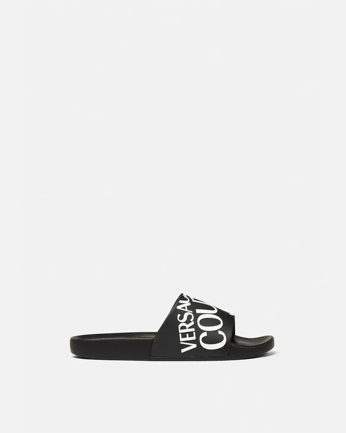 Versace Logo Sliders Blackprint Men Jeans Couture