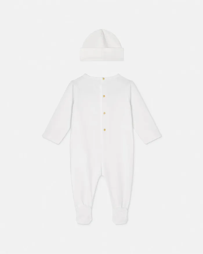 Versace Medusa Baby Sleepsuit Set Redwhite Kids Clothing