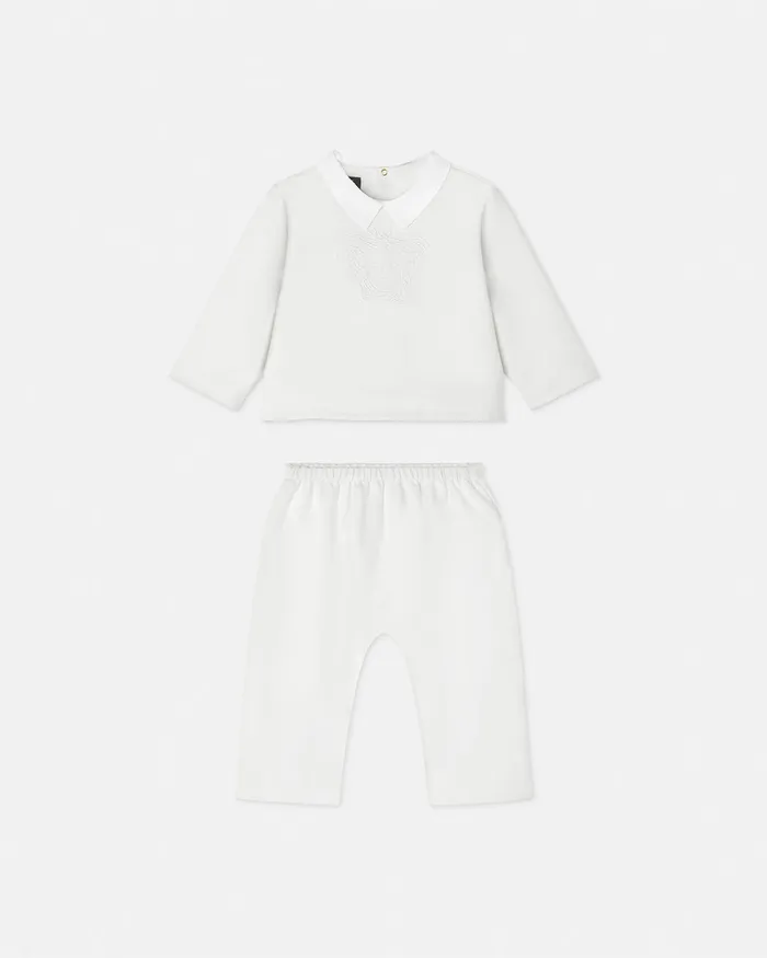 Versace Medusa Baby Sweatshirt Set White Kids Clothing