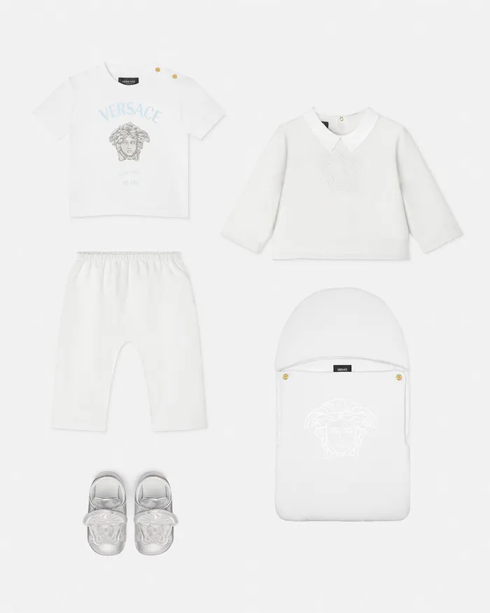 Versace Medusa Baby Sweatshirt Set White Kids Clothing