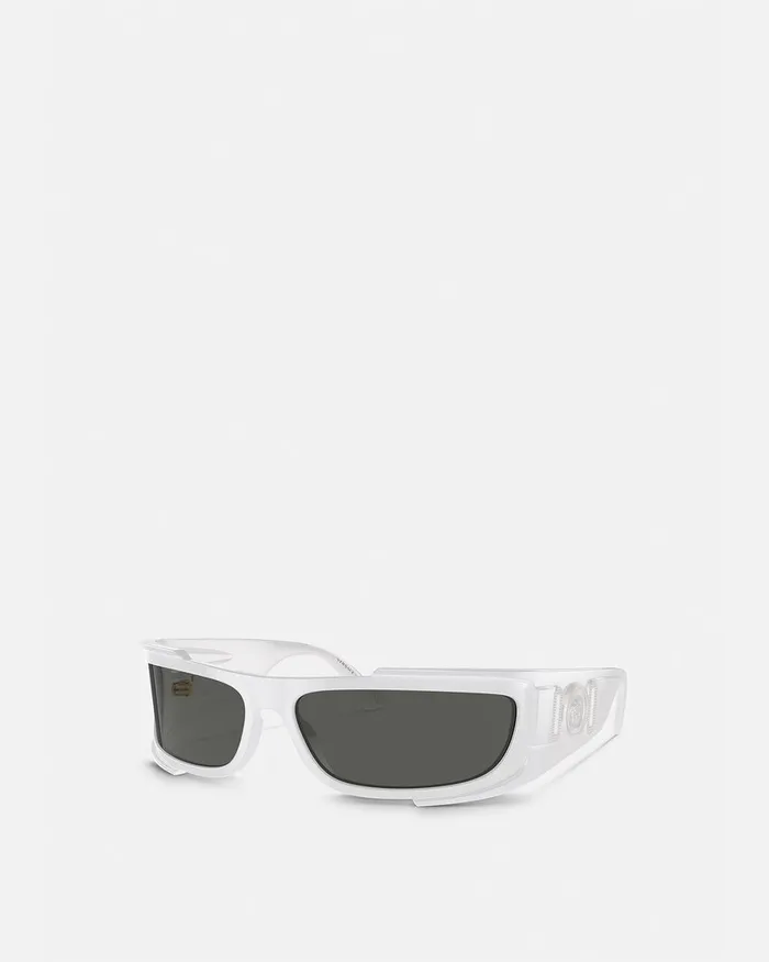 Versace Medusa Biggie Shield Sunglasses Havana Women Sunglasses