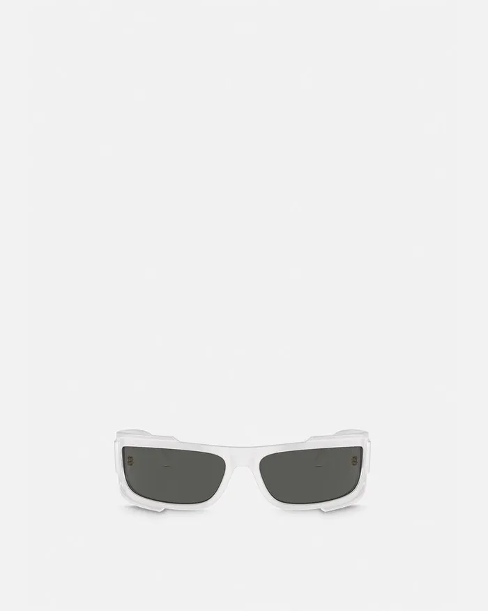 Versace Medusa Biggie Shield Sunglasses Havana Women Sunglasses
