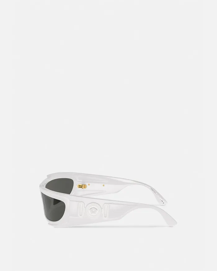 Versace Medusa Biggie Shield Sunglasses Havana Women Sunglasses