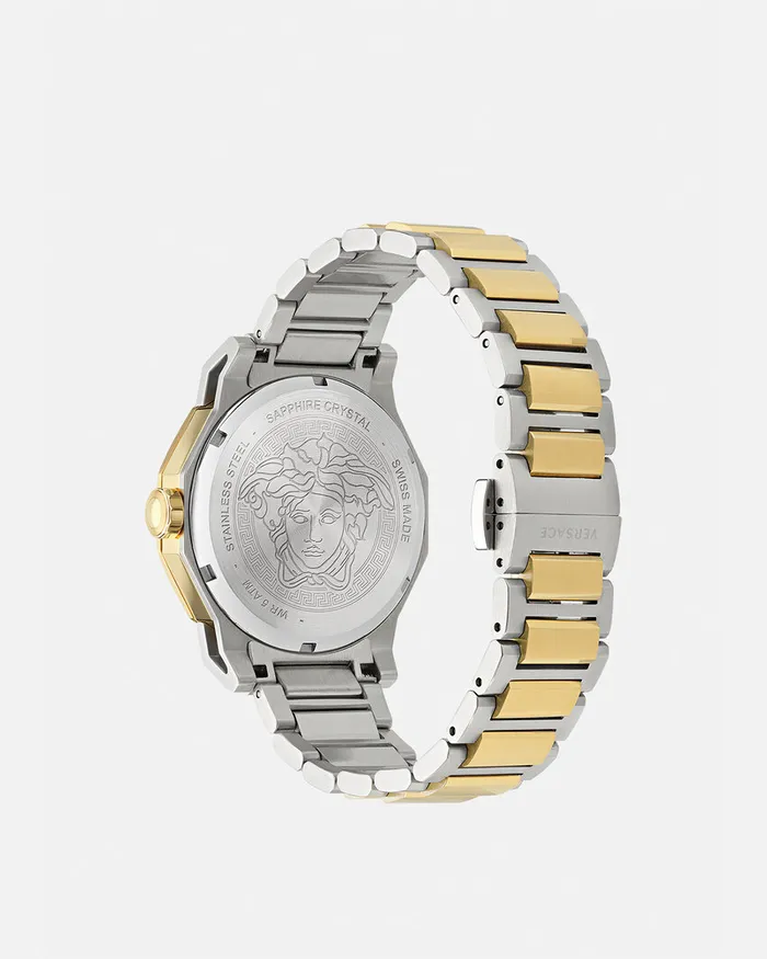 Versace Medusa Deco Watch Silvergold Women Watches