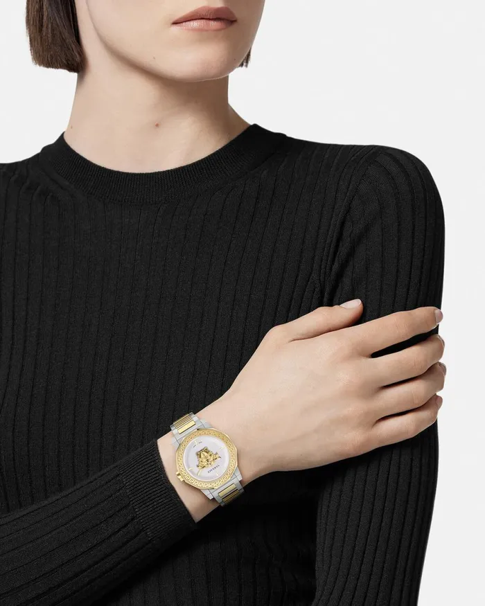 Versace Medusa Deco Watch Silvergold Women Watches