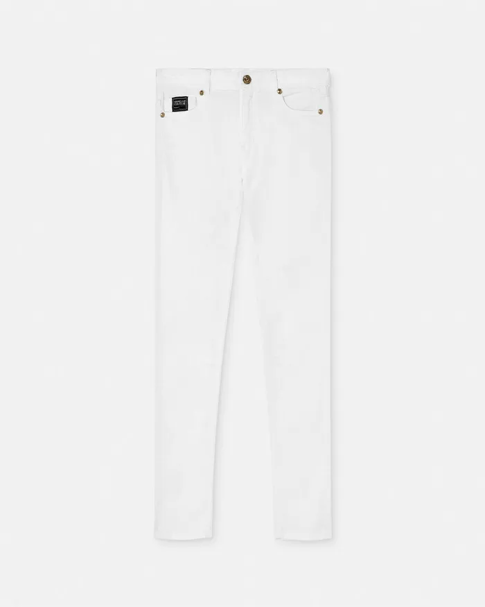 Versace Skinny Jeans Whiteprint Women Jeans Couture