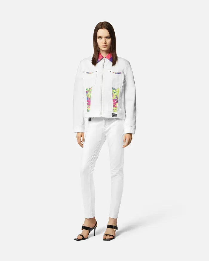 Versace Skinny Jeans Whiteprint Women Jeans Couture