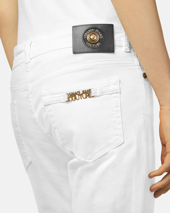 Versace Skinny Jeans Whiteprint Women Jeans Couture
