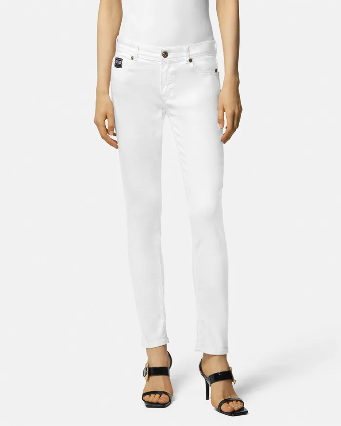 Versace Skinny Jeans Whiteprint Women Jeans Couture