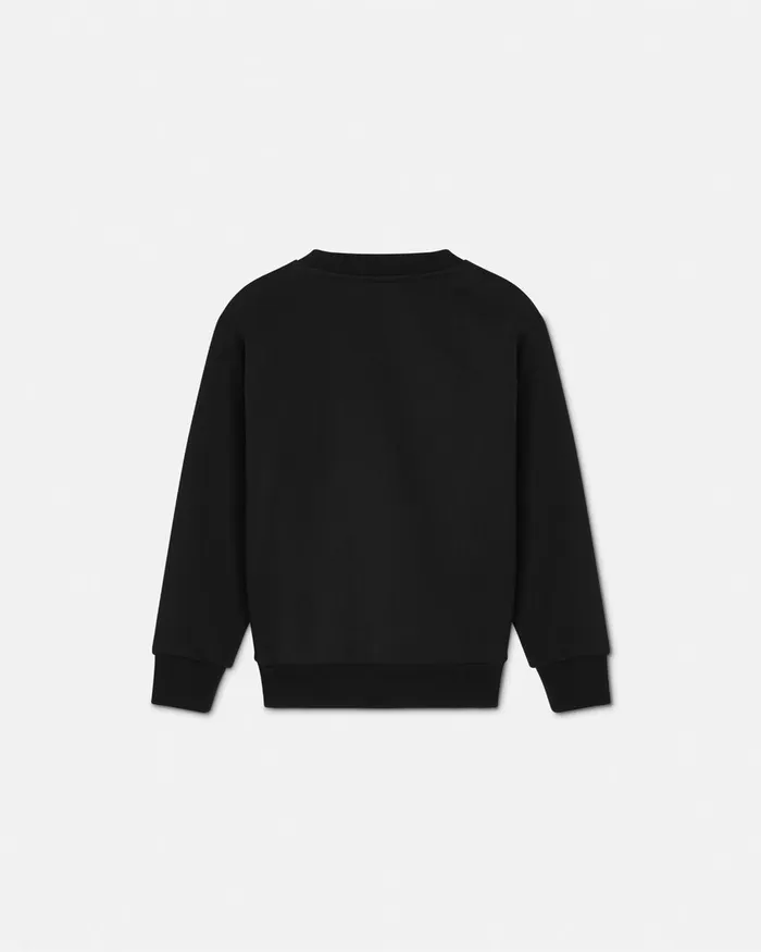 Versace Wild Stamp Sweatshirt Black Kids Knitwear and Sweatshirts