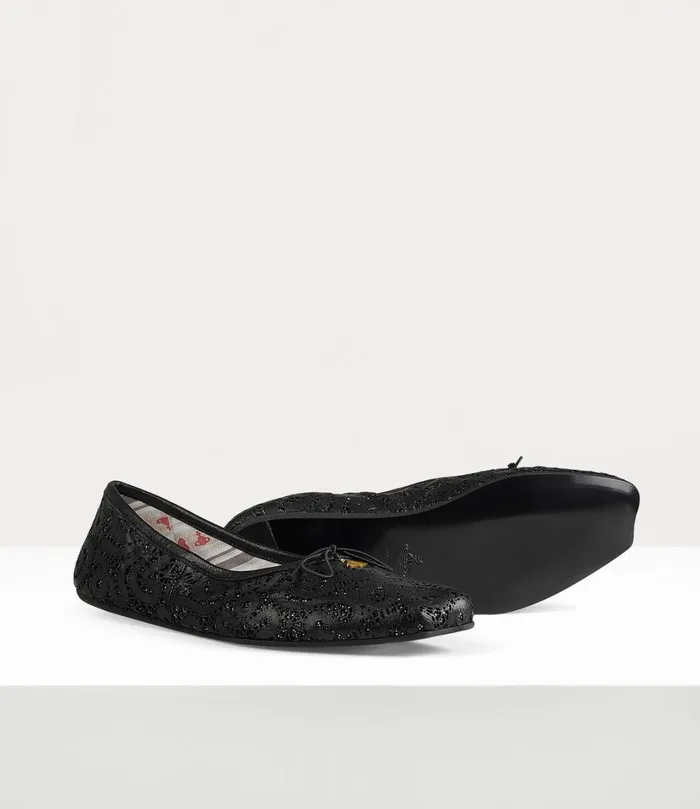 Vivienne Westwood Flats Women Brigitte Ballerina Shoe Black